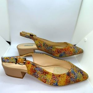 Alex Marie Mosaic Sling Back Flats NWT 8